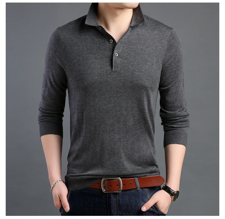 Новая модная брендовая дизайнерская рубашка поло, Мужская Уличная одежда, приталенная хлопковая черная рубашка с длинным рукавом, повседневная мужская одежда для мальчиков