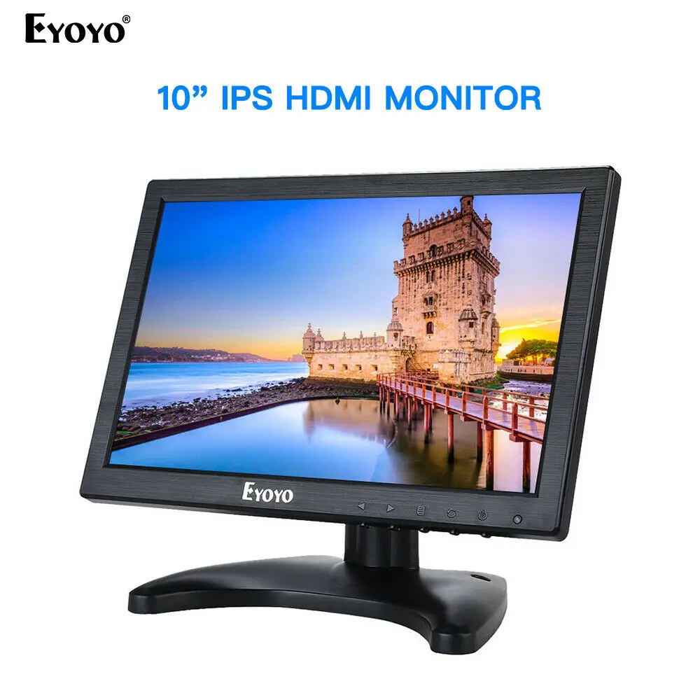 Eyoyo 10 1 &quotдюймовый IPS ЖК-монитор 1280x800 с видеомонитор HDMI VGA BNC AV вход для ПК CCTV