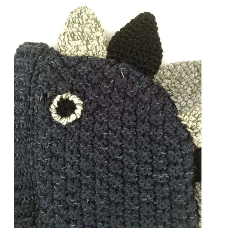 Knitted Cotton Hat for Newborn Baby Hat Dinosaur Boy Cap Toddler Girl Animal Style Warm Photography Bonnet Touca Chapeau Enfants