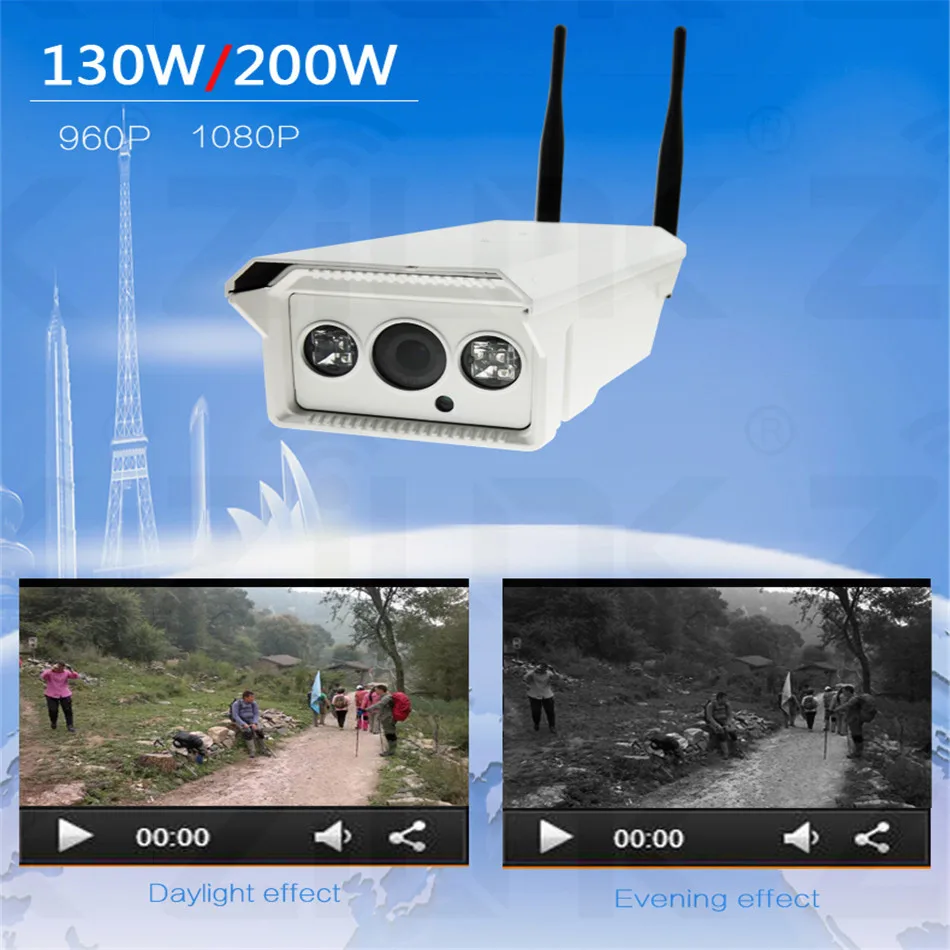ZILNK 3g 4G SIM карта пуля уличная ip-камера 1.3MP 2.0MP HD P2P сеть Водонепроницаемая ИК ночного видения Onvif Поддержка 128 ГБ TF Карта