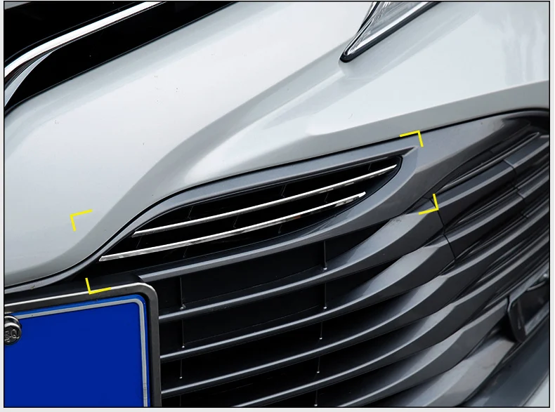 Для Toyota Camry Нержавеющая сталь Передняя гоночная решетка литьевая крышка средняя сетчатая Крышка передняя вентиляционная решетка планка
