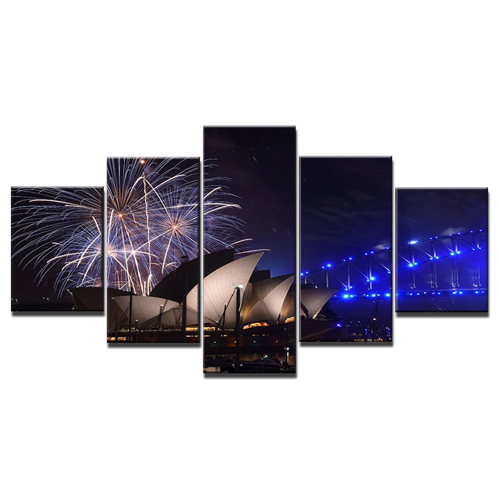 5 шт. картины на холсте с изображением сиднейского оперы | Дом и сад