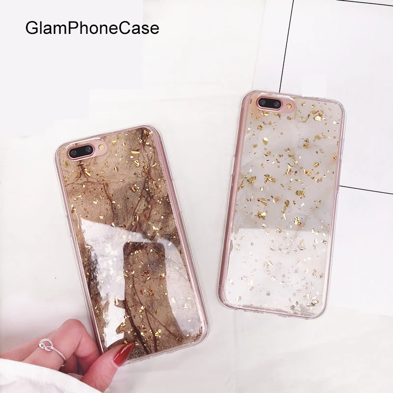 GlamPhoneCase 2018 Модный мягкий чехол для iPhone XS Max XR 8 8plus 7 7plus 6/6s Plus с золотой фольгой