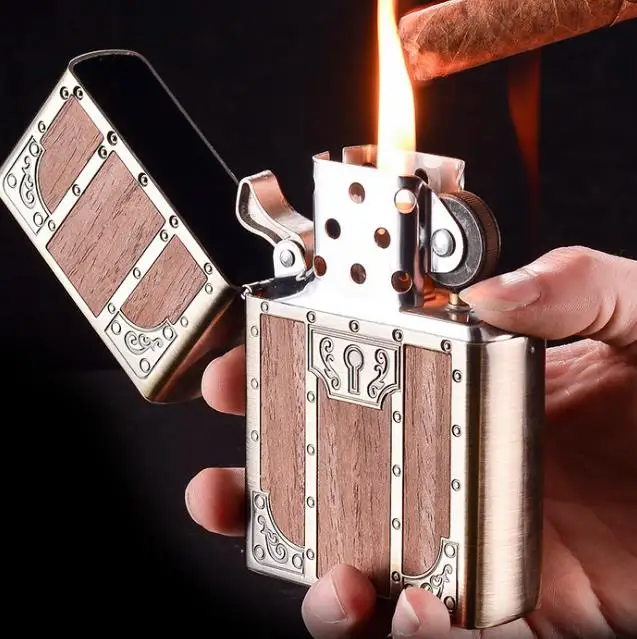 2 шт., масляная Зажигалка зернистая XL, большой размер, керосиновая зажигалка, первокурсник, Детские станки, огромные мужские курительные шлифовальные круги, металлическая зажигалка