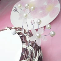 women girls fashion hairpins simulate pearl hair clip wedding bridal headwear hair pins styling clip tools braiding accessories
