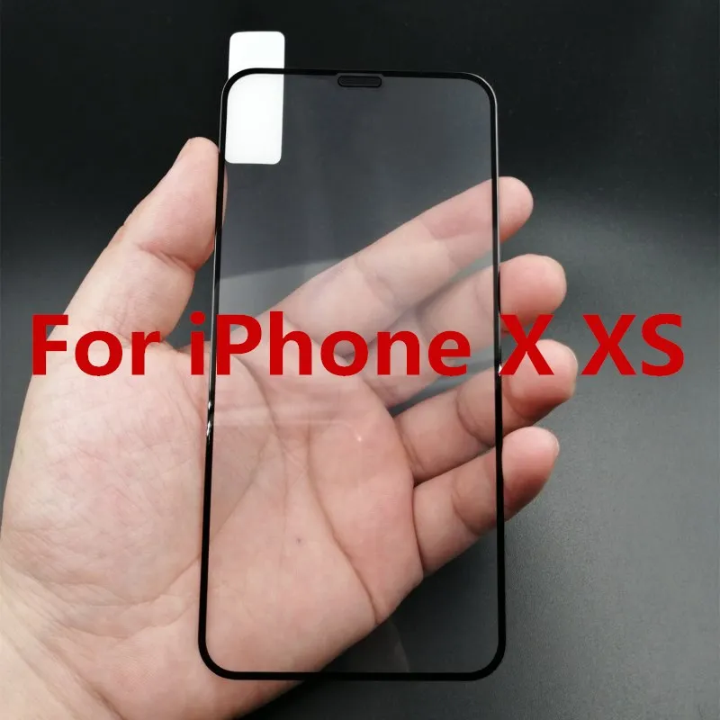 iPhone X XS black 3D закругленные края Полное покрытие экрана протектор для iPhone 7 6S 8 закаленное стекло на iPhone 6 s 7 8 Plus защитное стекло пленка - Цвет: iPhone X XS black