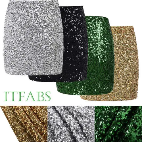 Популярная женская короткая или длинные пайетки в стиле ретро юбка-стрейч