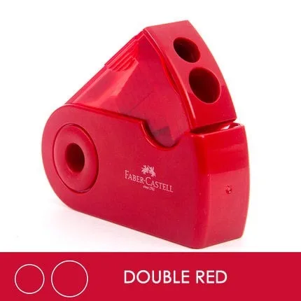 double red FABER-CASTELL pull двойная точилка для карандашей с одним отверстием, многофункциональные школьные принадлежности - Цвет: double red