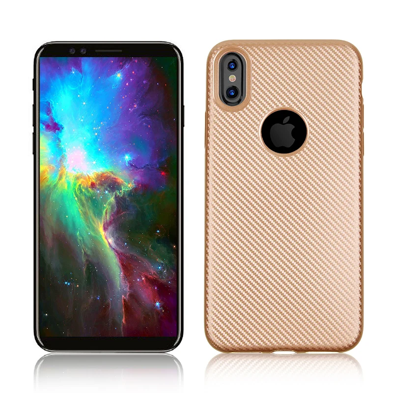 Carbon fiber silicone case for iphone x 10 funda coque hoesje puzdra soft tpu cover kryt tok etui carcasa kilifi husa |