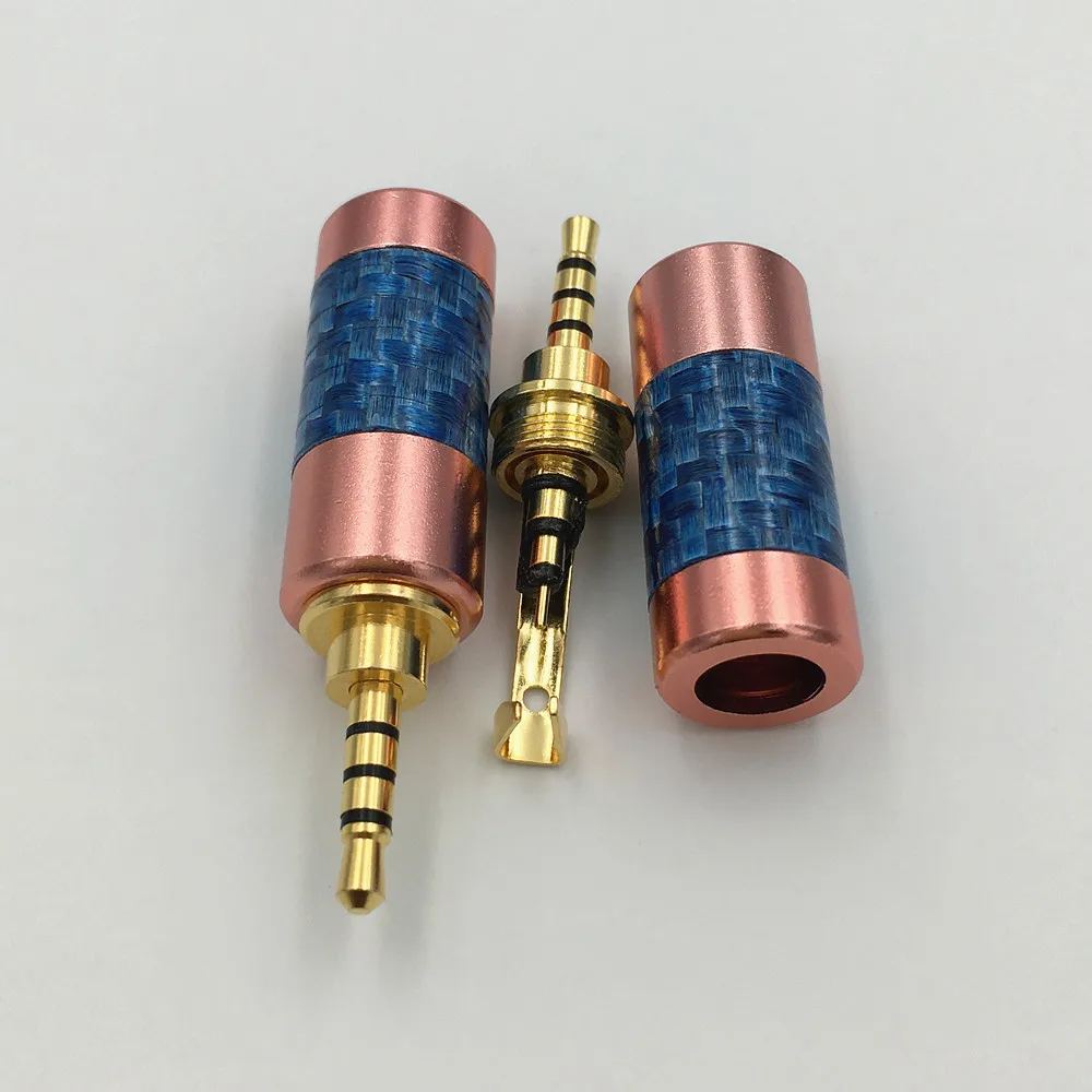 2 шт. светильник карбоновый корпус 5 мм 4-полюсный стерео штекер паяльный DIY разъем