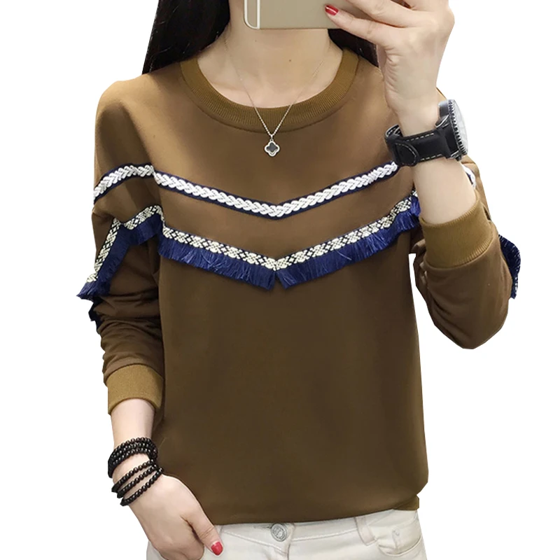 shintimes Tassel Women Sweatshirt Patchwork Batwing Sleeve Plus Size Woman Sudaderas Mujer 2019 Casual Womens Hoodie Sweat Femme | Женская