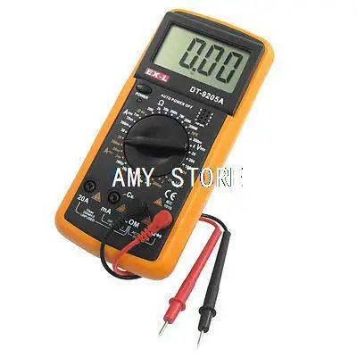 

Mechanic желтый черный ЖК-дисплей Многофункциональный цифровой мультиметр тестер AC/DC DT9205A