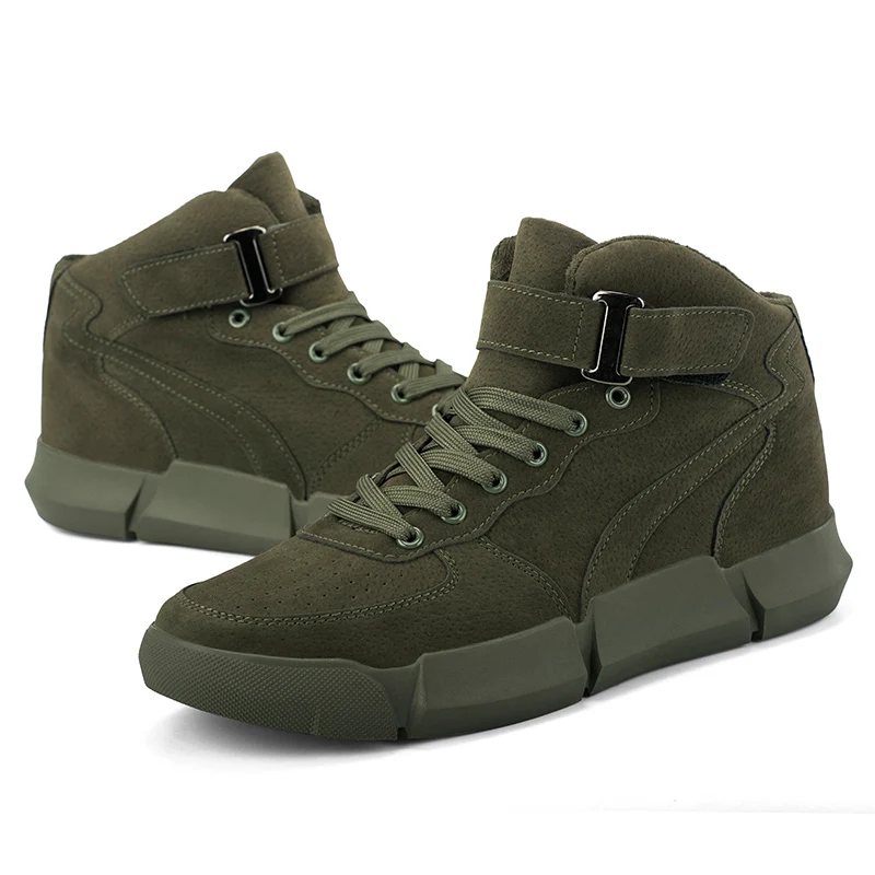 

Hot Sale Suede High Top Skateboarding Shoes Men Lace-Up Comfort&Warm Sneakers Winter Autumn Cotton Shoes Men Trainers Size 39-44