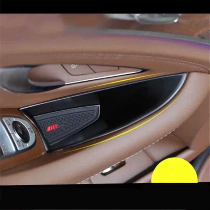 

Car-styling Door Handle Storage Glove Box Phone Holder case For Benz E Class W212 E200 E300 E320 E260 E400 E500 E550 2016-2017