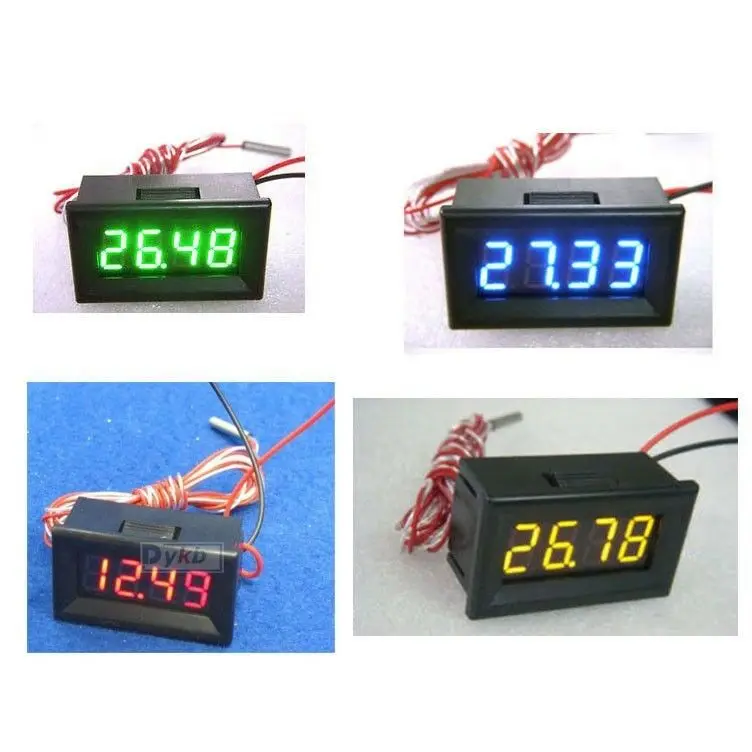 

-200℃ to 450℃ PT100 Thermometer Temperature 0.56" LED Digital Digital display thermometer DC 12V 24V car Aquarium RGB