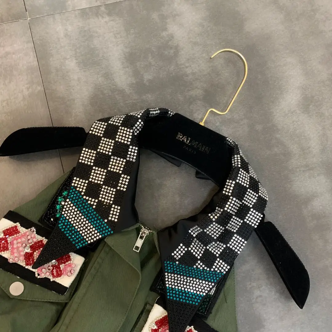 Женский Повседневный комбинезон с открытой спиной расшитый бисером открытыми