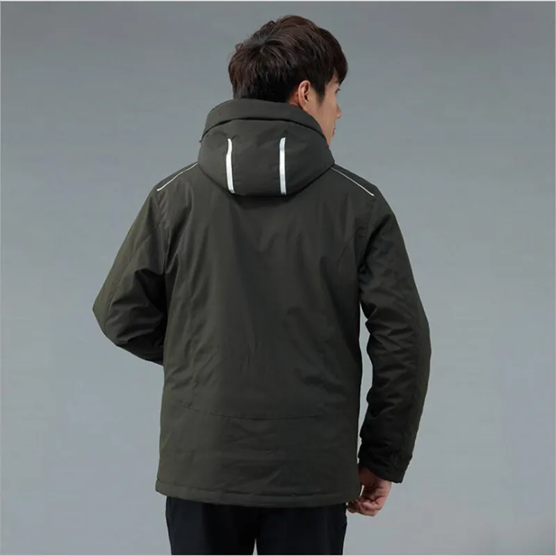 Осенне зимнее Новое мужское пальто водонепроницаемая ветрозащитная теплая