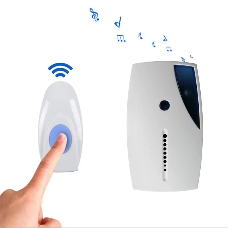 Wireless Doorbell 36 Tunes Chimes 100M Range Digital Remote Control Door Bell LED Receiver | Безопасность и защита
