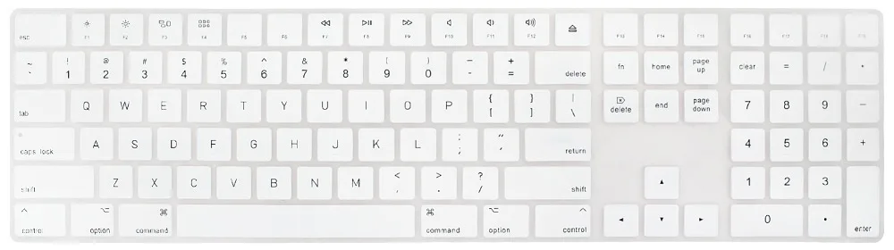 Волшебная клавиатура с цифровой клавиатурой MQ052LL/A A1843 силиконовый чехол для клавиатуры Apple Magic Keyboard