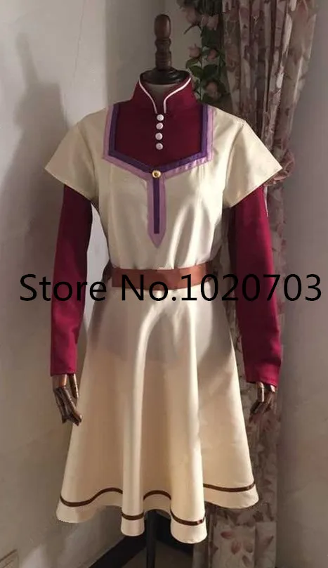 Платье акагами без шираюкиме костюм для косплея шираюки из Белоснежки с красными