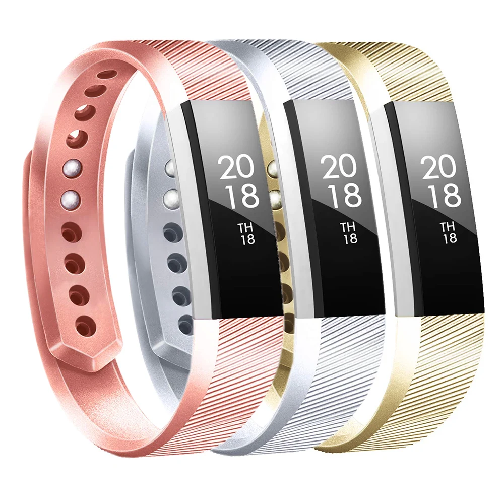 Регулируемый спортивный ремешок для смарт часов Fitbit Alta из розового золота фитнес