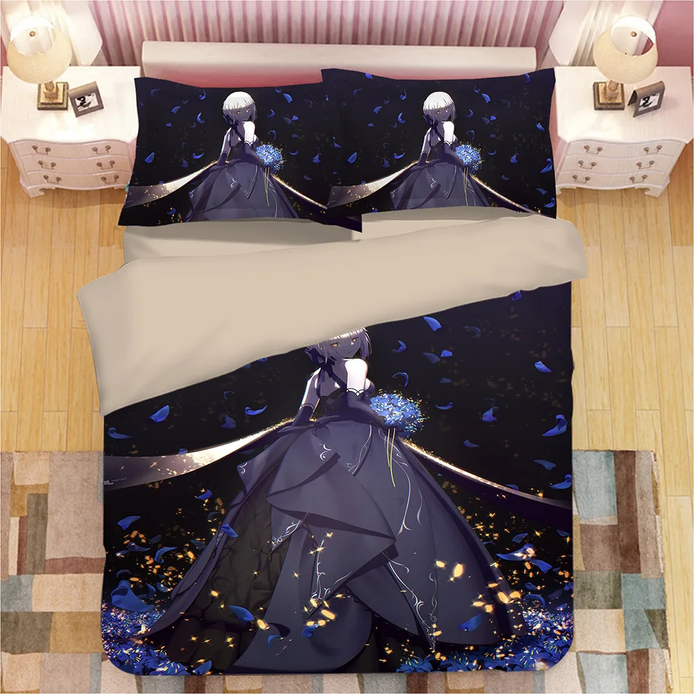 Fate/apocrip 3D мультфильм постельное белье с аниме набор Joan of Arc пододеяльник Твин Королева Король Утешитель комплекты постельного белья постельное белье(без простыни