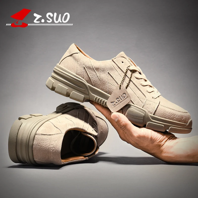 Free Shipping Z.suo Men 2018 Fashion Genuine Leather Casual Men's Shoes Lace-up Snow Boots boots | Спорт и развлечения