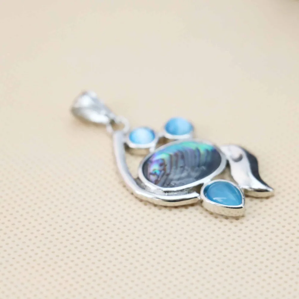 Лидер продаж подвески с ракушками из натурального абалона 25 х38 мм короткое