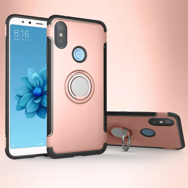 Rose Golden С автомобильным держателем противоударный защитный чехол для Xio mi Red mi Note 5 6 7 Pro Чехол для Xiaomi mi 9 SE mi 8 Lite A2 F1 на Red mi 5 Plus S2 - Цвет: Rose Golden
