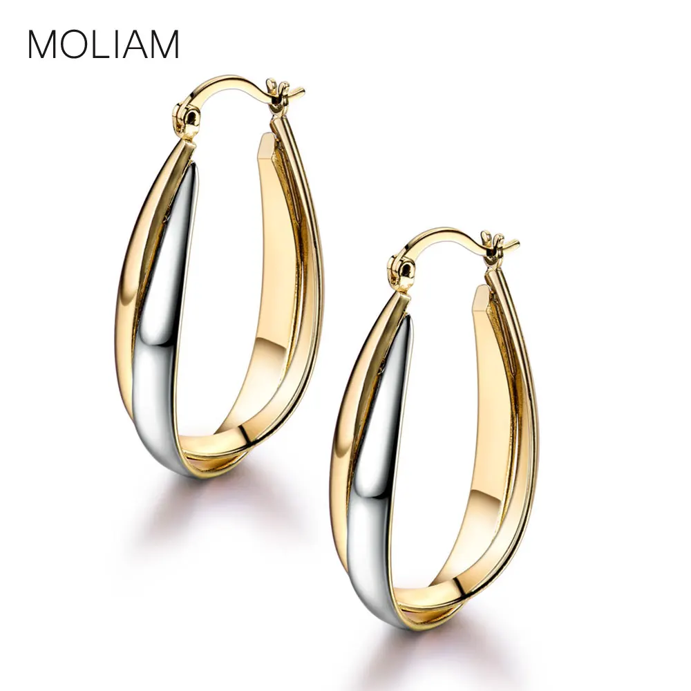 Женские винтажные серьги кольца MOLIAM Huggie с застежкой MLE406|huggie earrings|hoop earringsvintage hoop