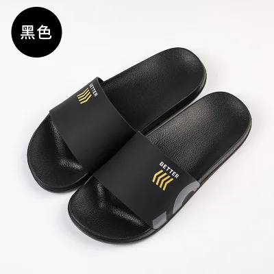 Мужские домашние массажные тапочки на плоской подошве; мужские домашние Нескользящие массажные тапочки; zapatos hombre; пляжные вьетнамки; мужские шлепанцы - Цвет: Черный