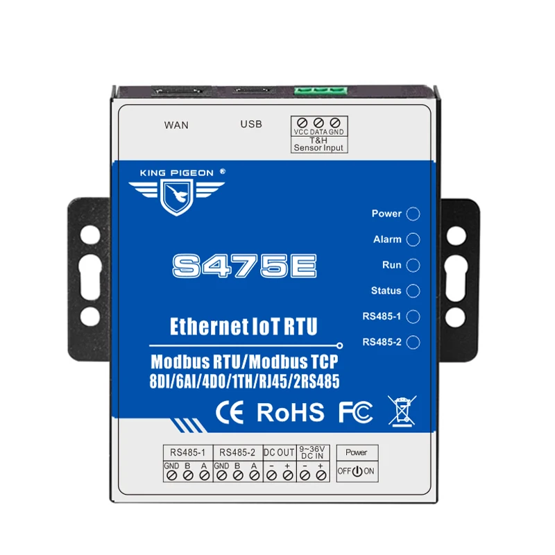 Программируемый Ethernet IoT RTU Modbus через TCP к облачной платформе RS485 последовательный