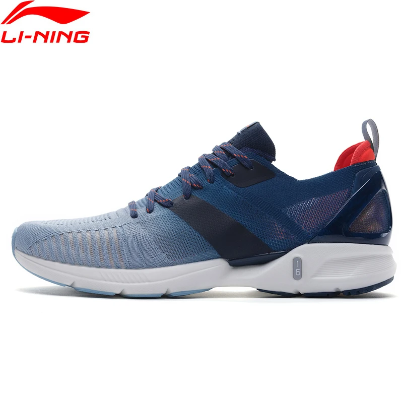 Мужские Супер Легкие беговые кроссовки Li Ning с 16 подушками моно пряжа дышащая