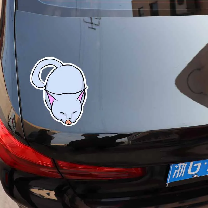 YJZT 13 см * 15 5 забавное животное синяя кошка ПВХ автомобильная наклейка графическая