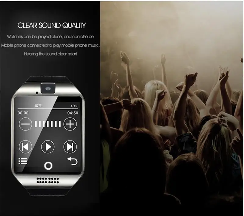 MOCRUX Q18 Шагомер Смарт часы с сенсорным экраном камера Поддержка TF карты Bluetooth smartwatch для Android IOS Телефон PK DZ09