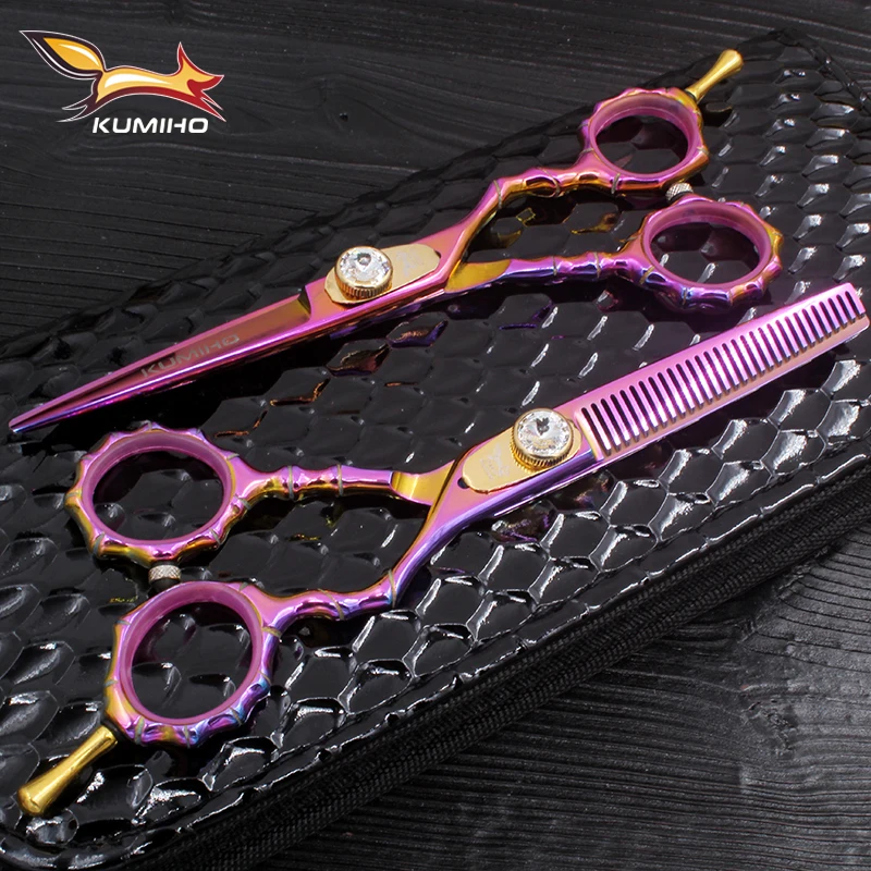 KUMIHO 5,7" титановые профессиональные японские ножницы для волос, парикмахерские ножницы для стрижки волос, парикмахерские ножницы для стрижки волос