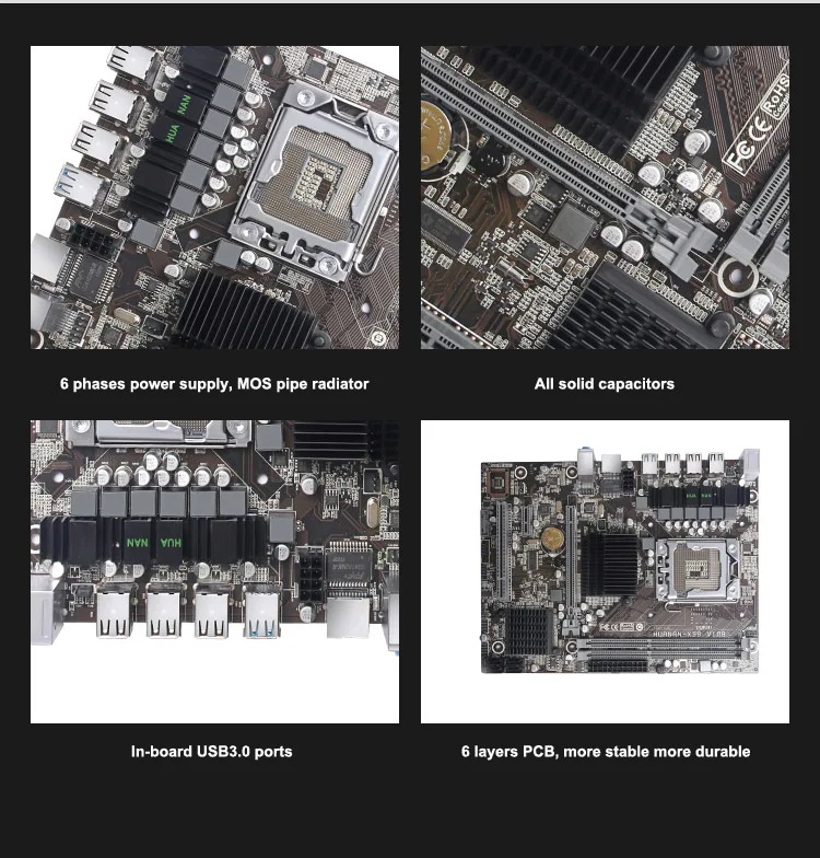 Рекламная брендовая материнская плата huanan Zhi X58 LGA1366 материнская плата с процессором Intel Xeon X5670 2,93 ГГц с кулером ОЗУ 8 ГБ DDR3 RECC