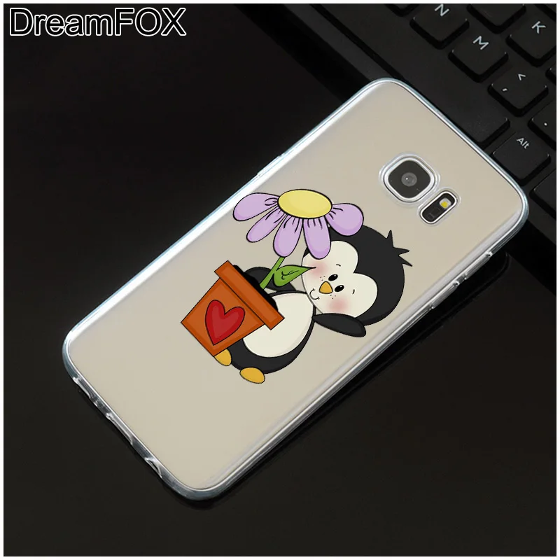 DREAMFOX L073 Пингвин Мягкий ТПУ силиконовый чехол для samsung Galaxy Note S 7 8 9 10 10e 11 11e Lite Edge Plus |