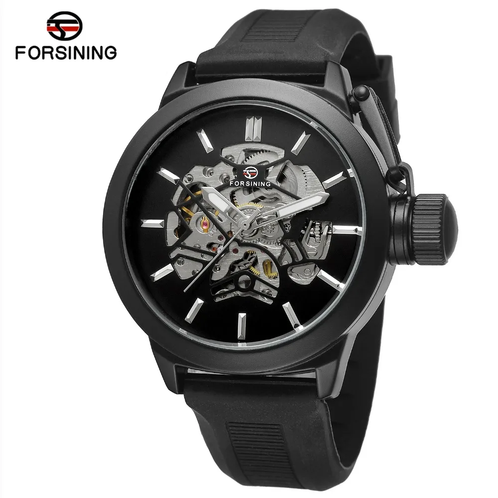 Мужские наручные часы с автоматическим механизмом Forsining высококачественные под
