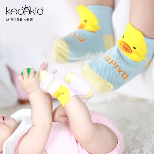 Носки детские с рисунком желтой утки унисекс из хлопка|girl children socks|children sockssocks cute |