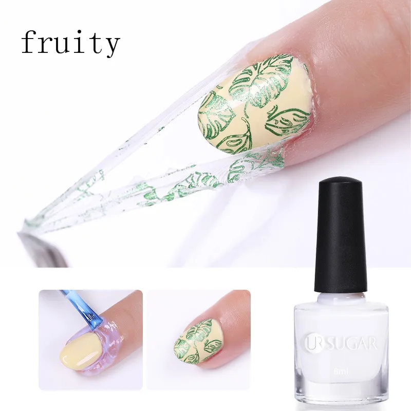 fruity Peel Off Tape UR SUGAR 6 мл сладкий цвет лак для ногтей розовый желтый синий лак для ногтей чистый лак для маникюра дизайн ногтей - Цвет: fruity Peel Off Tape