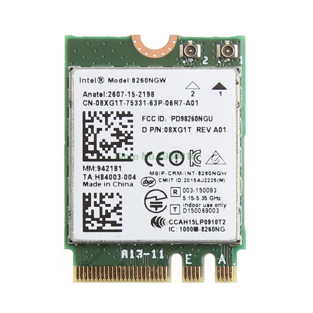 2,4+ 5 ГГц 867 м Bluetooth V4.2 NGFF M.2 WLAN Wifi модуль беспроводной карты для Intel 8260 AC для DELL 8260NGW DP/N 08XJ1T C26