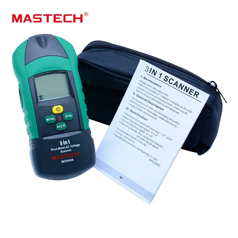 MASTECH MS6906 3 в 1 многофункциональный металлический сканер напряжения переменного