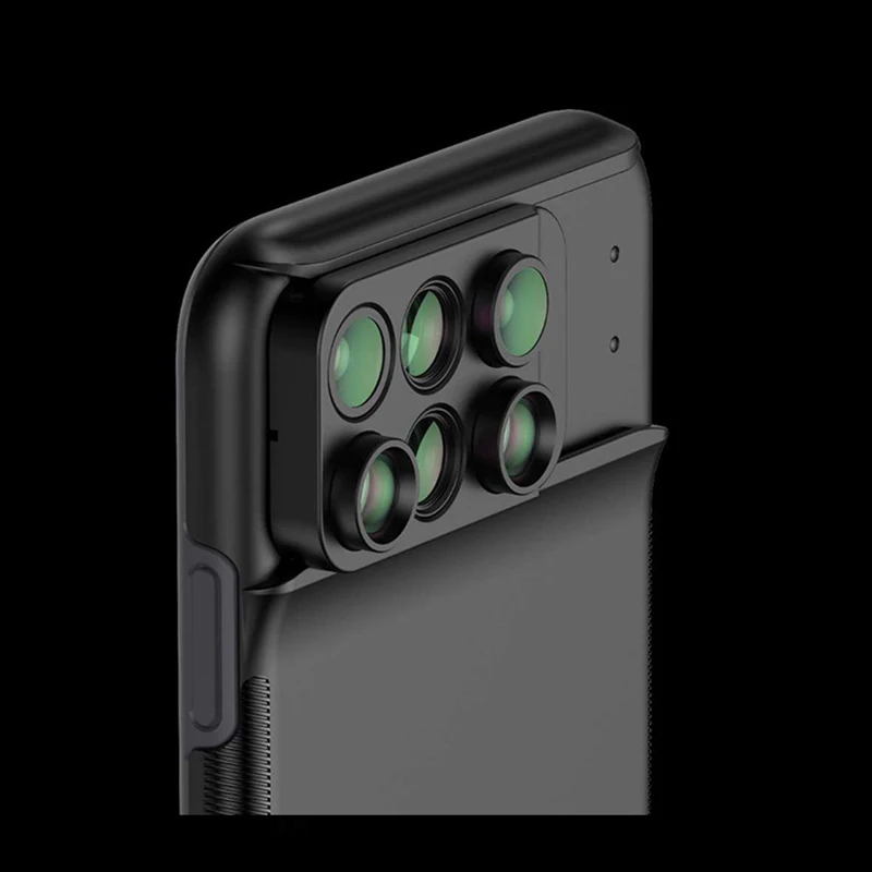 Новый объектив для iPhone XS Max с двойной камерой 6 в 1 Широкоугольный макро рыбий глаз