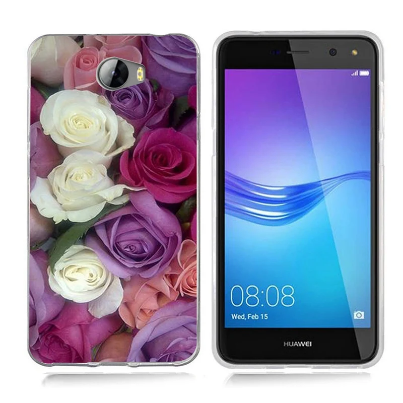 Case For Huawei Y5 ii Y5ii Cover/5A LYO-L21/Y6 II Compact TPU Coloful Soft Marble Manlada Painted Design Fundas B067 |