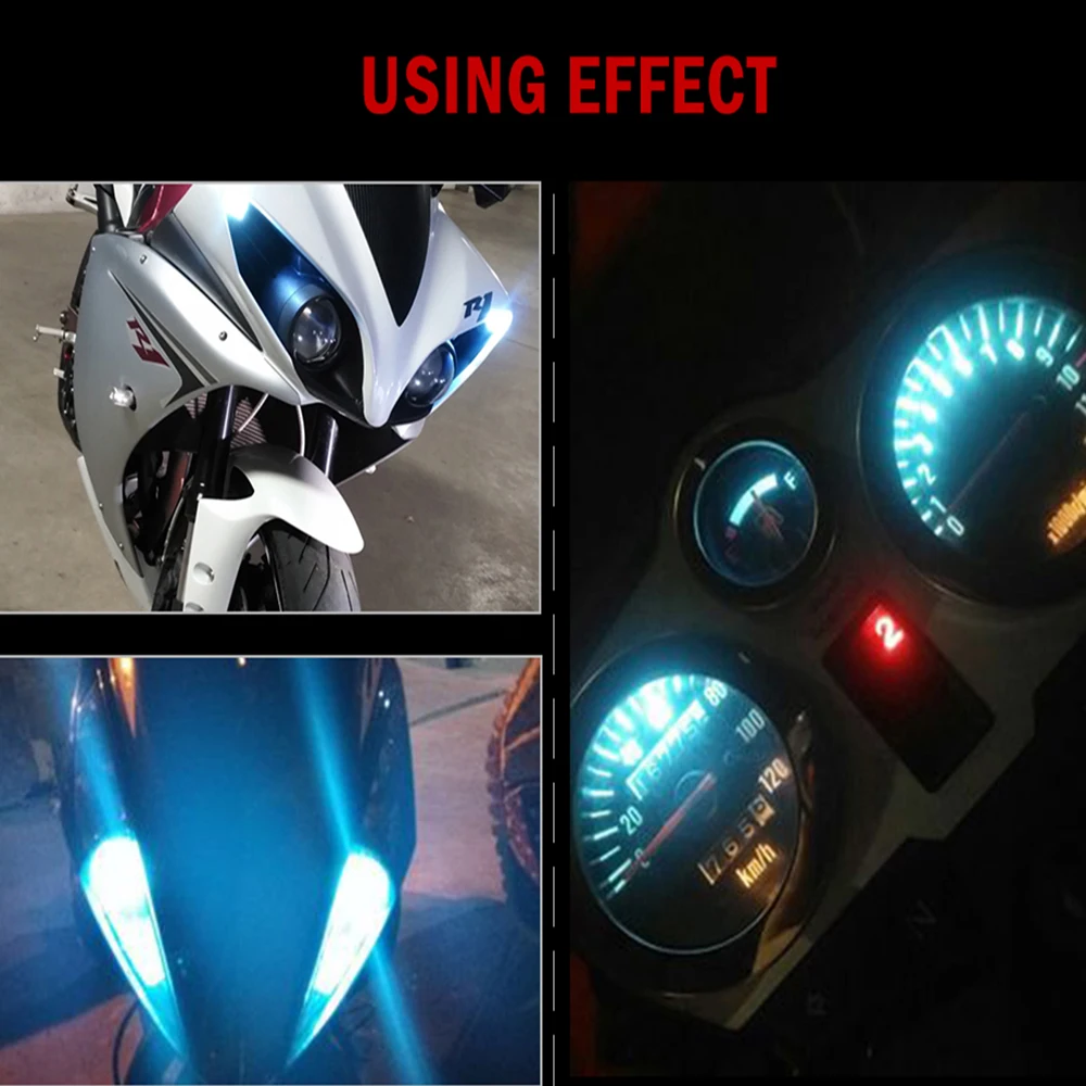 2x LED t10 w5w motorcylce light led filament car motor scooter clearance license plate instrument lamp parking bulb 12V ambient |