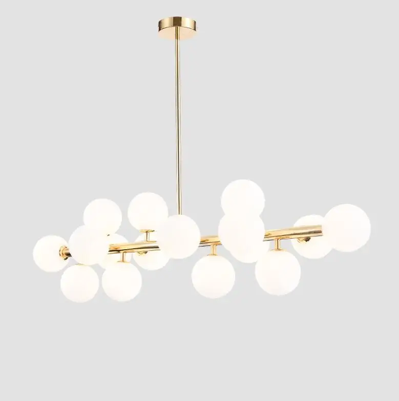 Gold linear lamp Европейский салон современный черный Золотой светодиодный светильник-Люстра для гостиной фойе круглый стеклянный шар кольцо люстра светильник светодиодный - Цвет абажура: Gold linear lamp
