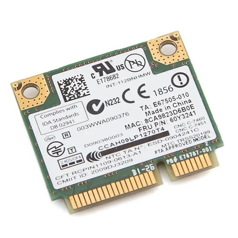 Intel Centrino Wireless N 1000 MINI PCI E 802.11b/g/n Wlan WIFI беспроводная карта для T410 T510 Y460 B460 Z460 G460