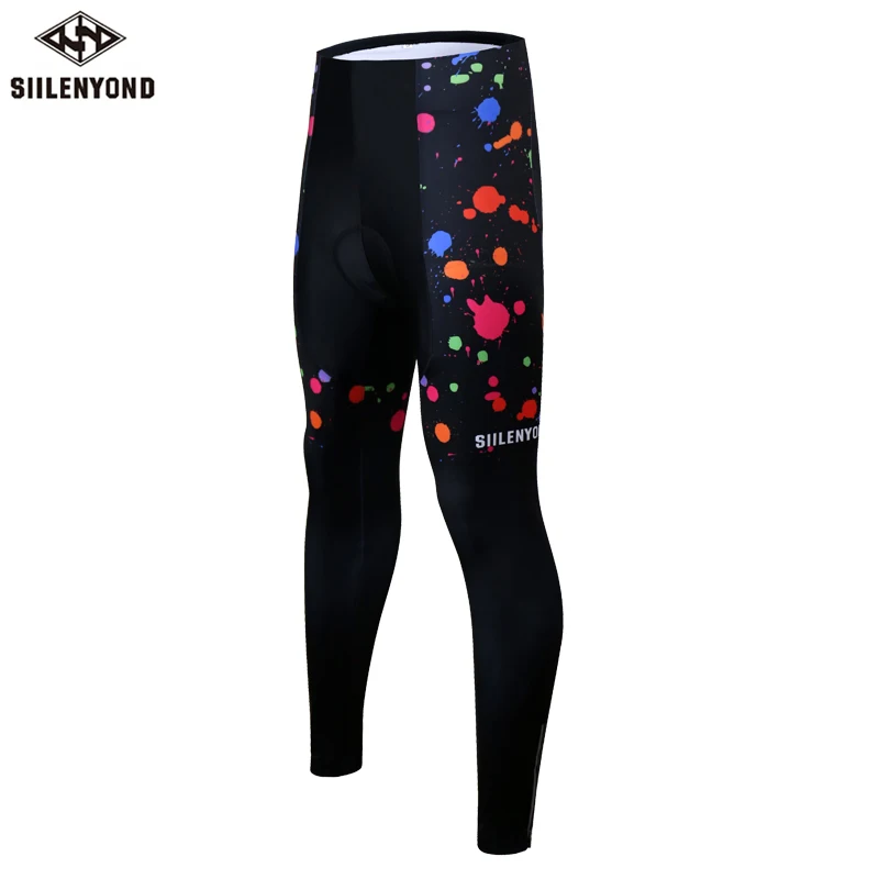 Cycling pant Siilenyond женские зимние сохраняющие тепло велосипедные брюки термобелье флис MTB велосипед велосипедные брюки с Coolmax 3D гелевой подкладкой - Цвет: Cycling pant