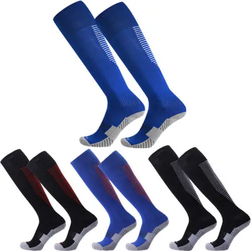 Новые противоскользящие черные/синие спортивные носки для взрослых Бейсбольные